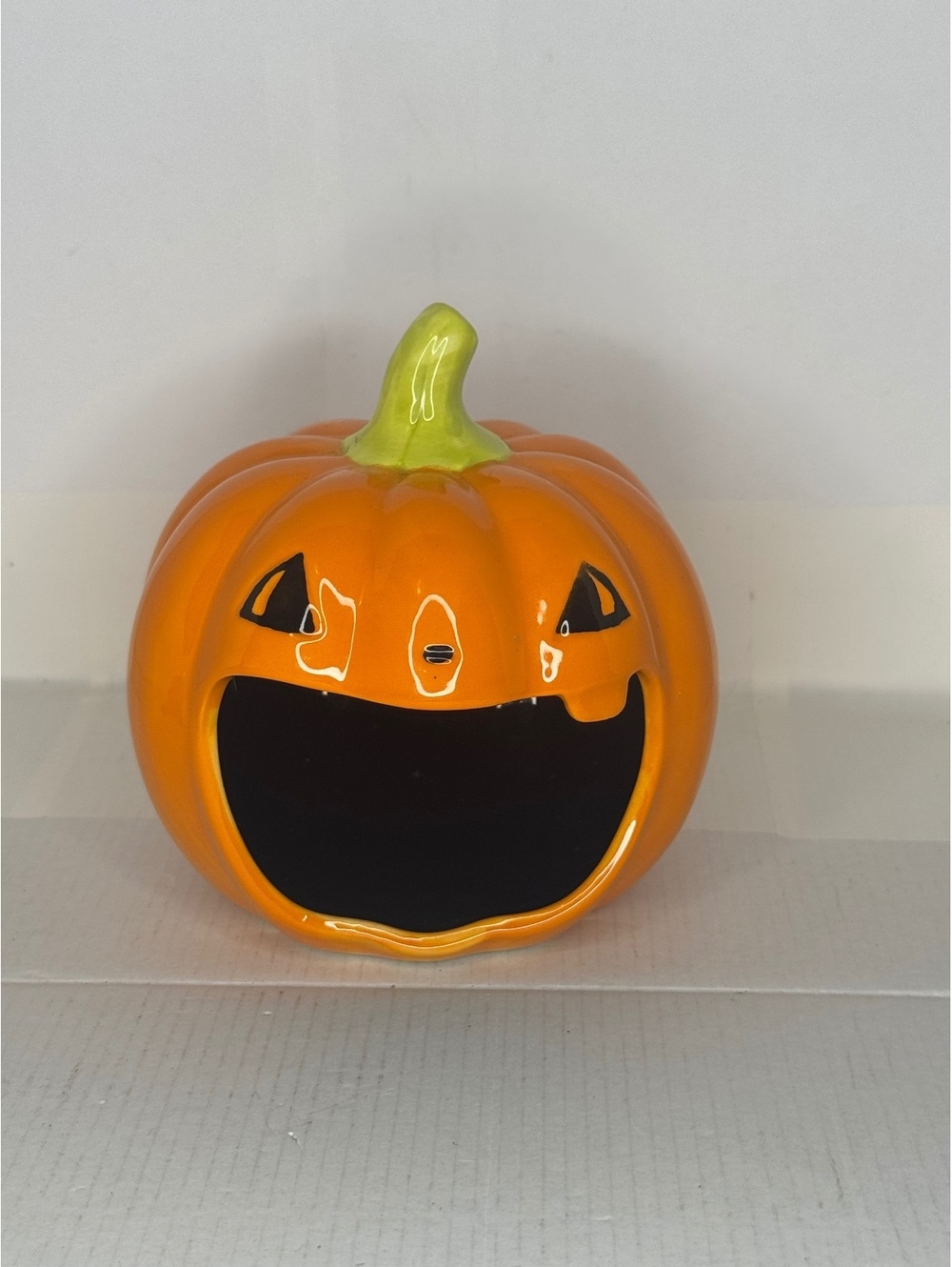Jack o lantern pumpkin candy holder